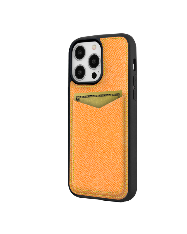 V Kartlık Kayısı Monaco Deri iPhone Kılıf