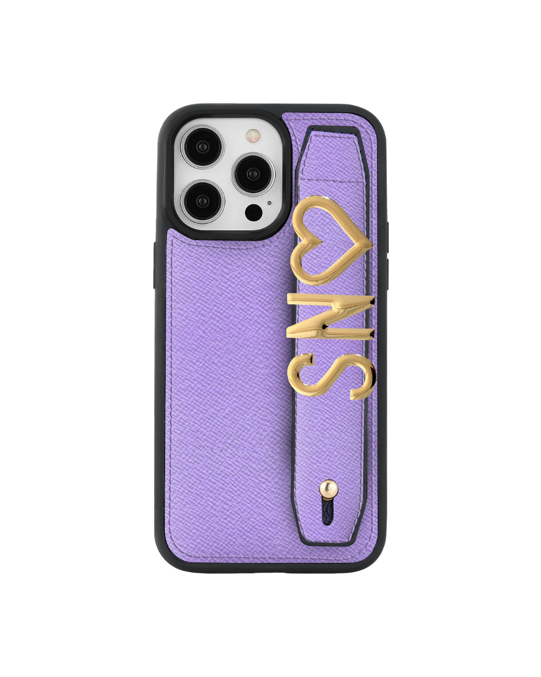 Harfli Lila Monaco Deri iPhone Kılıf