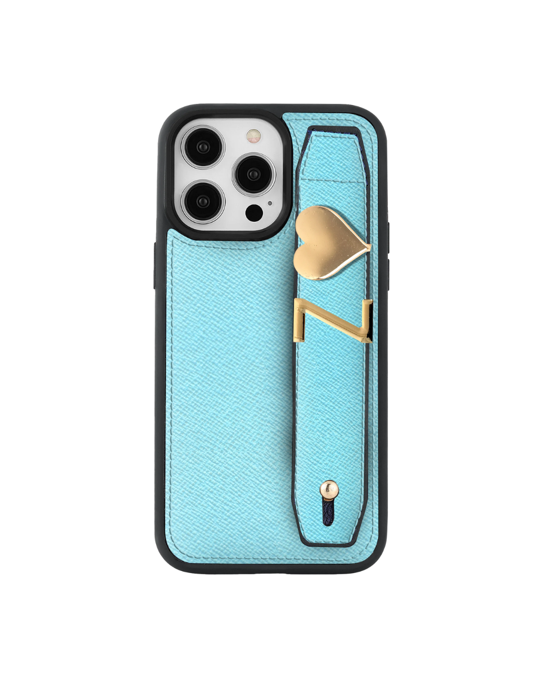 Harfli Bebek Mavisi Monaco Deri iPhone Kılıf