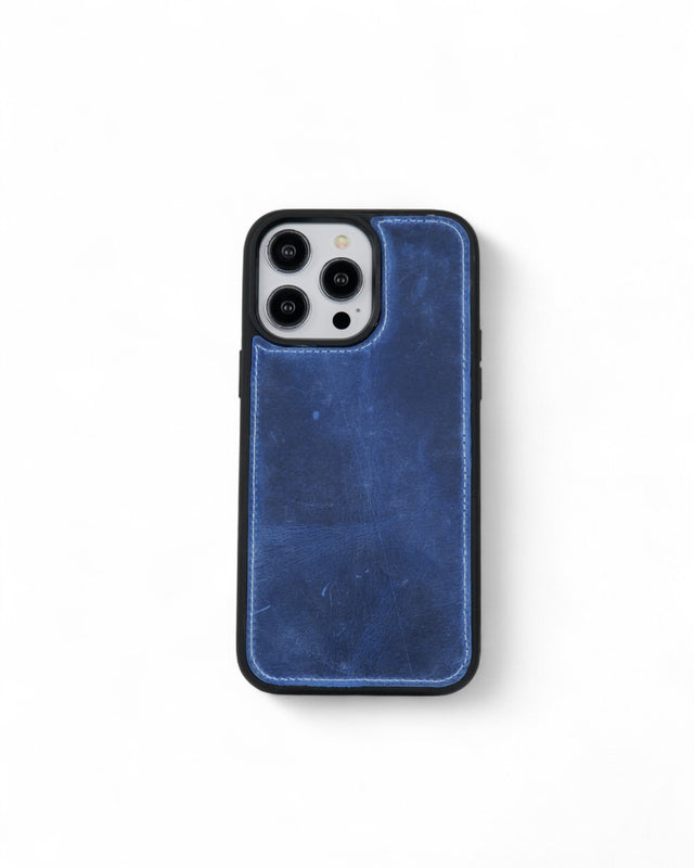 Kişiselleştirilir Lacivert Deri iPhone Kılıf