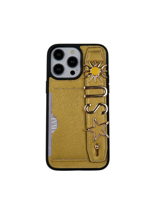 Kartlık Harfli Bakır Deri iPhone Kılıf