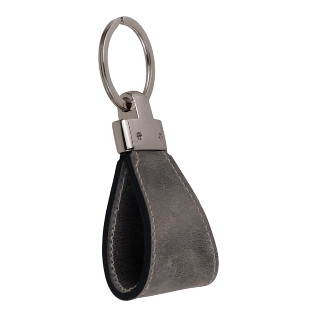 Gri Deri Anahtarlık