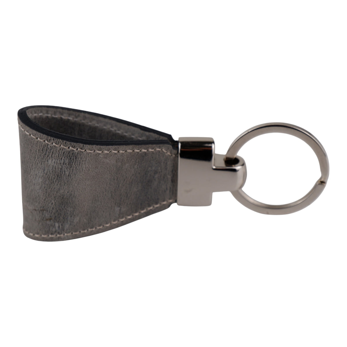 Gri Deri Anahtarlık