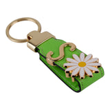 Harfli Yeşil Deri Anahtarlık