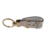 Harfli Beyaz Deri Anahtarlık