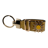 Harfli Bronz Deri Anahtarlık