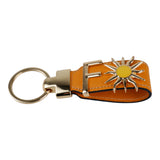 Harfli Turuncu Deri Anahtarlık