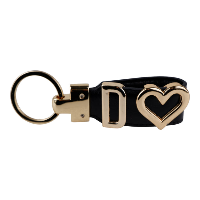 Harfli Siyah Deri Anahtarlık