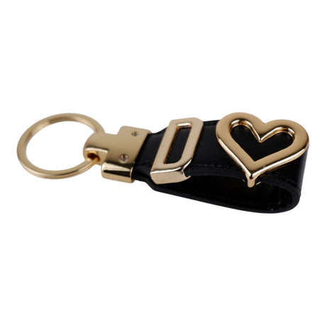 Harfli Siyah Deri Anahtarlık