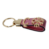 Harfli Pembe Deri Anahtarlık