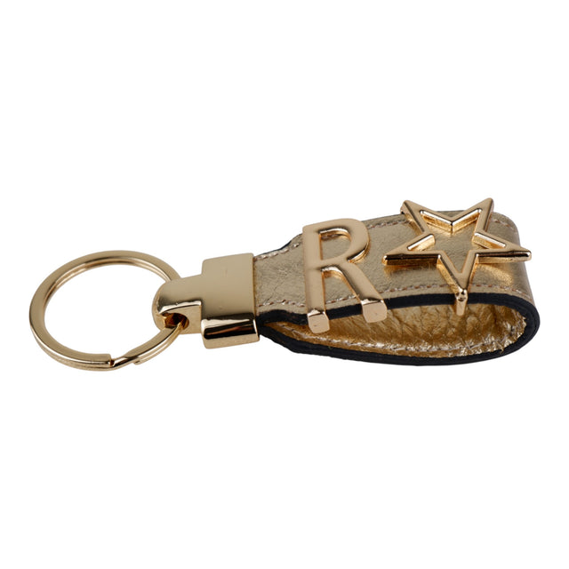 Harfli Gold Deri Anahtarlık