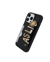 Kartlık Harfli Siyah Deri iPhone Kılıf