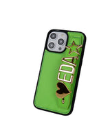 Harfli Yeşil Deri iPhone Kılıf