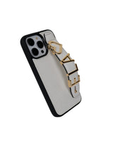 Harfli Beyaz Deri iPhone Kılıf